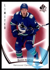 2021-22 SP Authentic Limited Red #27 Quinn Hughes - Vancouver Canucks